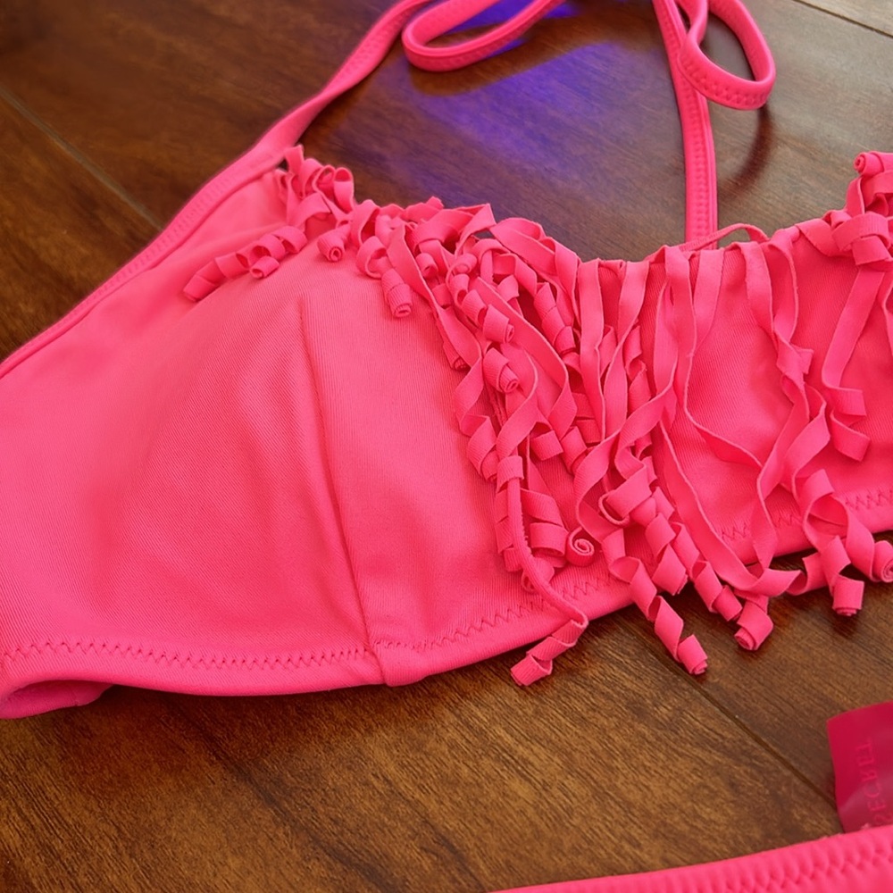 Victoria Secret’s Hot Pink Ruffle Bikini Set - Picture 2 of 5